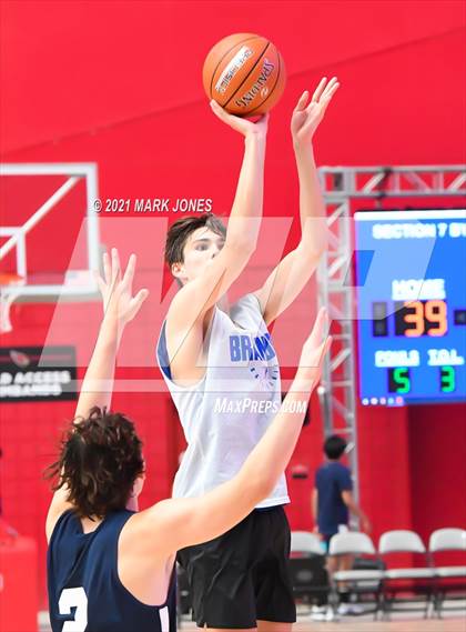 Thumbnail 1 in Branson vs, Saugus - Section 7 Basketball Tournament photogallery.