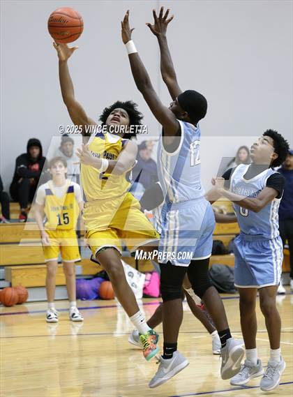 Thumbnail 2 in Northeast Early College vs. John Paul II (Lobo Pack Attack Classic) photogallery.