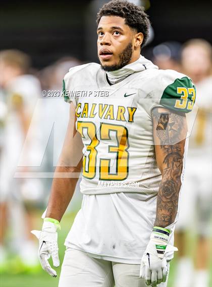 Thumbnail 1 in St. Charles Catholic vs. Calvary Baptist Academy (LHSAA Division III Select Final) photogallery.
