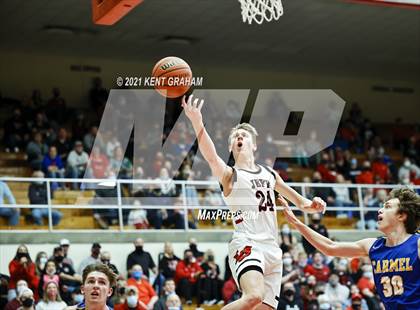 Thumbnail 2 in Carmel vs Lafayette Jefferson (IHSAA 4A Regional Championship) photogallery.