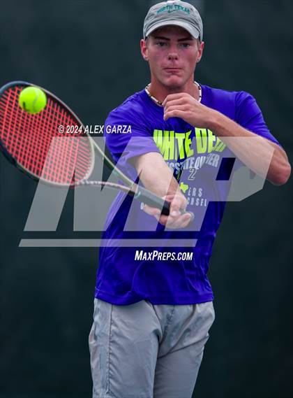 Thumbnail 2 in UIL 1A, 2A & 3A Tennis State Semifinals photogallery.