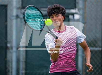 Thumbnail 2 in UIL 1A, 2A & 3A Tennis State Semifinals photogallery.