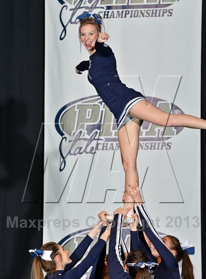Thumbnail 2 in PIAA Competitive Spirit Championships (Large Squad Cheerbacks) photogallery.