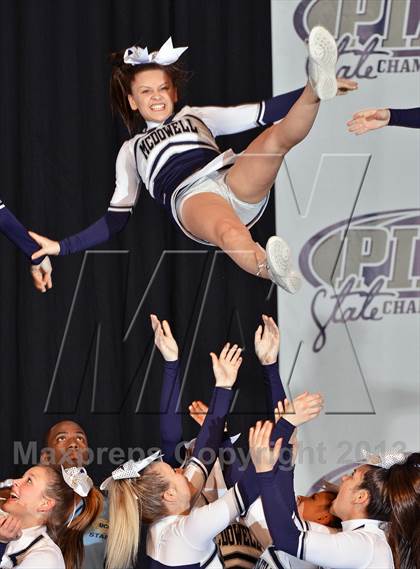 Thumbnail 1 in PIAA Competitive Spirit Championships (Large Squad Cheerbacks) photogallery.