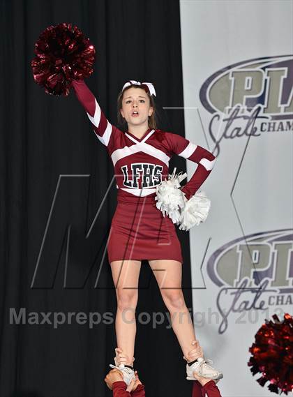 Thumbnail 2 in PIAA Competitive Spirit Championships (Large Squad Cheerbacks) photogallery.