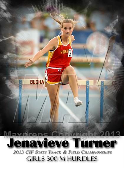 Thumbnail 1 in CIF State Track & Field Championships (Girls 300m Hurdles) photogallery.