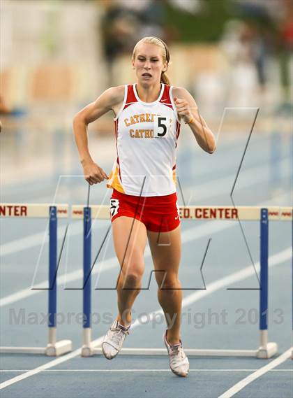 Thumbnail 1 in CIF State Track & Field Championships (Girls 300m Hurdles) photogallery.