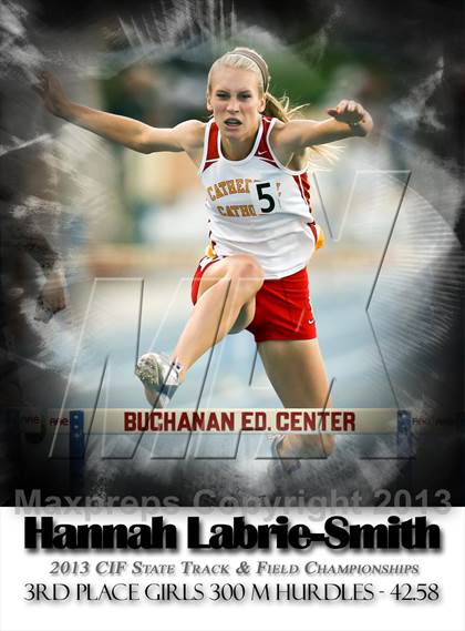 Thumbnail 3 in CIF State Track & Field Championships (Girls 300m Hurdles) photogallery.