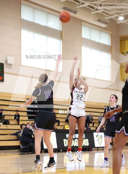 Thumbnail 3 in Salesian College Preparatory vs. Piedmont (MLK Classic) photogallery.