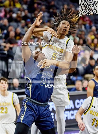 Thumbnail 1 in Notre Dame (SO) vs Granada (CIF State D1 Final) photogallery.