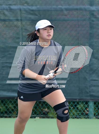 Thumbnail 1 in Rocklin vs. Cupertino (CIF NorCal Regional Team Tennis Championships) photogallery.