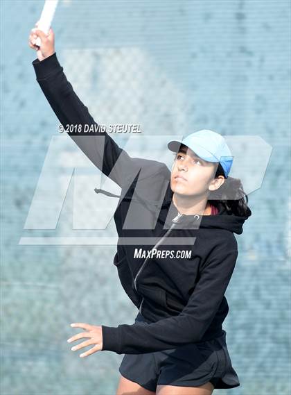 Thumbnail 1 in Rocklin vs. Cupertino (CIF NorCal Regional Team Tennis Championships) photogallery.