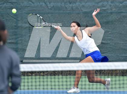 Thumbnail 3 in Rocklin vs. Cupertino (CIF NorCal Regional Team Tennis Championships) photogallery.