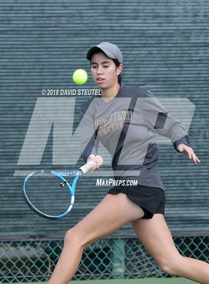Thumbnail 3 in Rocklin vs. Cupertino (CIF NorCal Regional Team Tennis Championships) photogallery.