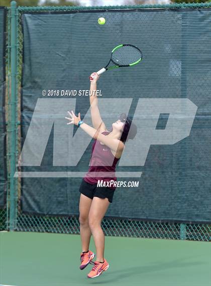 Thumbnail 1 in Rocklin vs. Cupertino (CIF NorCal Regional Team Tennis Championships) photogallery.