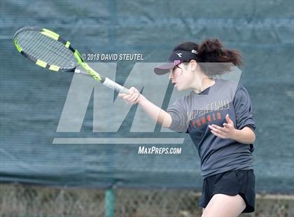 Thumbnail 1 in Rocklin vs. Cupertino (CIF NorCal Regional Team Tennis Championships) photogallery.