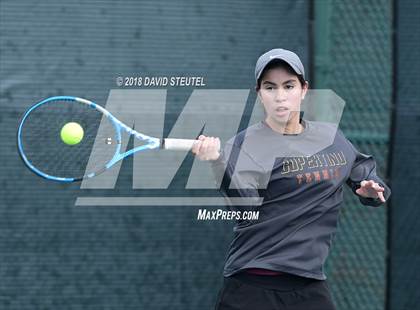 Thumbnail 3 in Rocklin vs. Cupertino (CIF NorCal Regional Team Tennis Championships) photogallery.