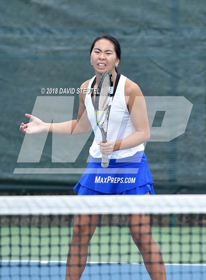 Thumbnail 2 in Rocklin vs. Cupertino (CIF NorCal Regional Team Tennis Championships) photogallery.