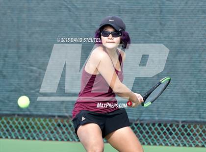 Thumbnail 1 in Rocklin vs. Cupertino (CIF NorCal Regional Team Tennis Championships) photogallery.