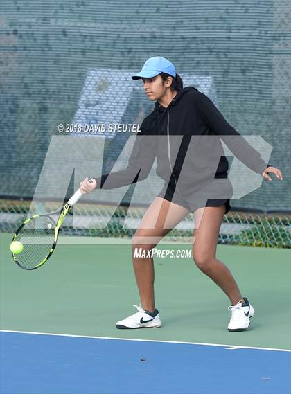 Thumbnail 1 in Rocklin vs. Cupertino (CIF NorCal Regional Team Tennis Championships) photogallery.