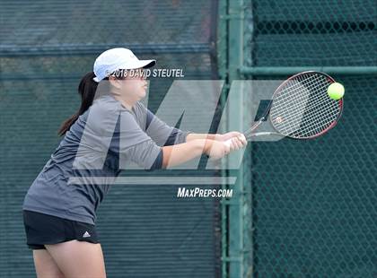 Thumbnail 2 in Rocklin vs. Cupertino (CIF NorCal Regional Team Tennis Championships) photogallery.