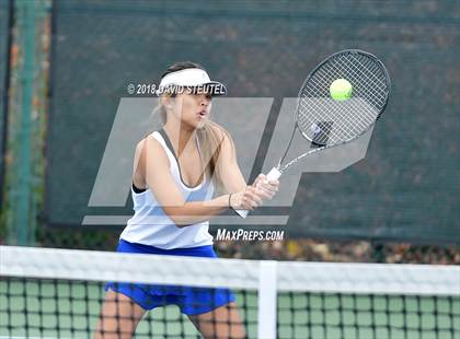 Thumbnail 2 in Rocklin vs. Cupertino (CIF NorCal Regional Team Tennis Championships) photogallery.