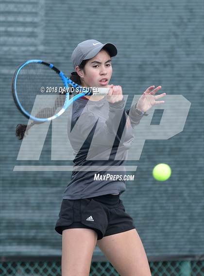 Thumbnail 2 in Rocklin vs. Cupertino (CIF NorCal Regional Team Tennis Championships) photogallery.