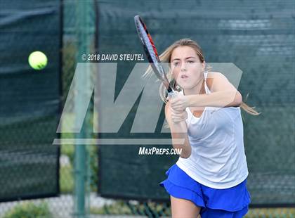 Thumbnail 2 in Rocklin vs. Cupertino (CIF NorCal Regional Team Tennis Championships) photogallery.