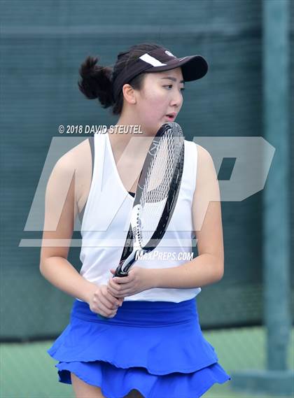 Thumbnail 2 in Rocklin vs. Cupertino (CIF NorCal Regional Team Tennis Championships) photogallery.