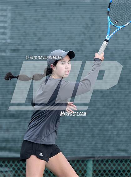 Thumbnail 3 in Rocklin vs. Cupertino (CIF NorCal Regional Team Tennis Championships) photogallery.