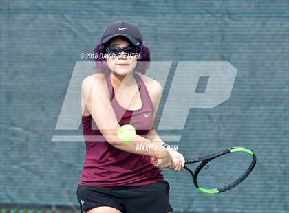 Thumbnail 2 in Rocklin vs. Cupertino (CIF NorCal Regional Team Tennis Championships) photogallery.