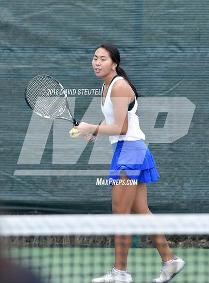 Thumbnail 3 in Rocklin vs. Cupertino (CIF NorCal Regional Team Tennis Championships) photogallery.