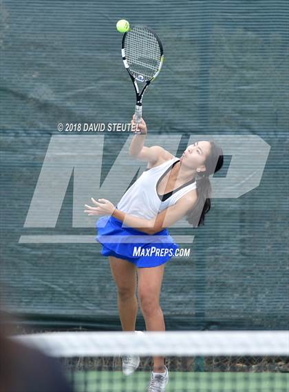 Thumbnail 1 in Rocklin vs. Cupertino (CIF NorCal Regional Team Tennis Championships) photogallery.