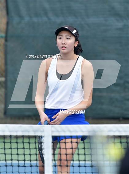 Thumbnail 2 in Rocklin vs. Cupertino (CIF NorCal Regional Team Tennis Championships) photogallery.