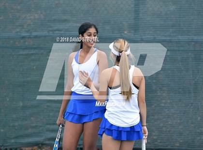 Thumbnail 2 in Rocklin vs. Cupertino (CIF NorCal Regional Team Tennis Championships) photogallery.