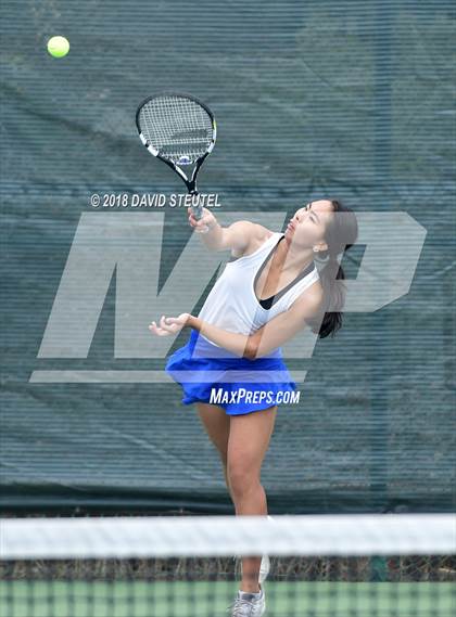 Thumbnail 3 in Rocklin vs. Cupertino (CIF NorCal Regional Team Tennis Championships) photogallery.