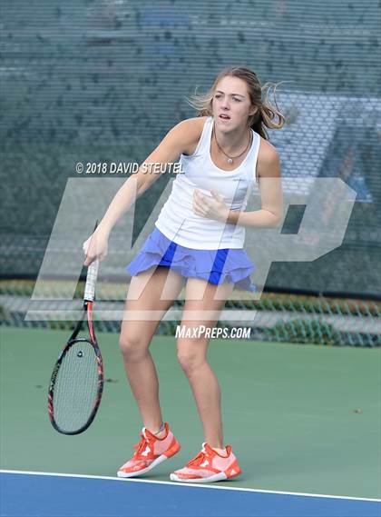 Thumbnail 2 in Rocklin vs. Cupertino (CIF NorCal Regional Team Tennis Championships) photogallery.