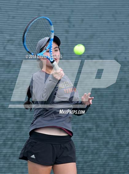 Thumbnail 2 in Rocklin vs. Cupertino (CIF NorCal Regional Team Tennis Championships) photogallery.
