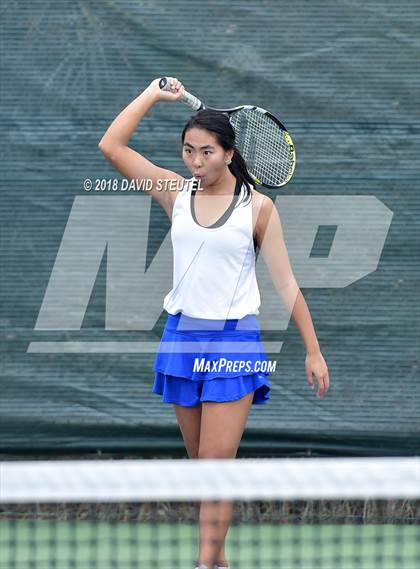 Thumbnail 1 in Rocklin vs. Cupertino (CIF NorCal Regional Team Tennis Championships) photogallery.