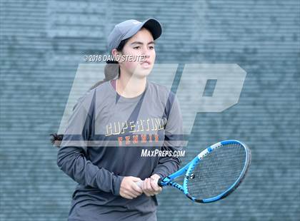 Thumbnail 2 in Rocklin vs. Cupertino (CIF NorCal Regional Team Tennis Championships) photogallery.