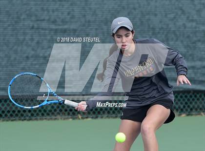 Thumbnail 1 in Rocklin vs. Cupertino (CIF NorCal Regional Team Tennis Championships) photogallery.