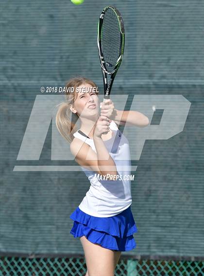 Thumbnail 2 in Rocklin vs. Cupertino (CIF NorCal Regional Team Tennis Championships) photogallery.