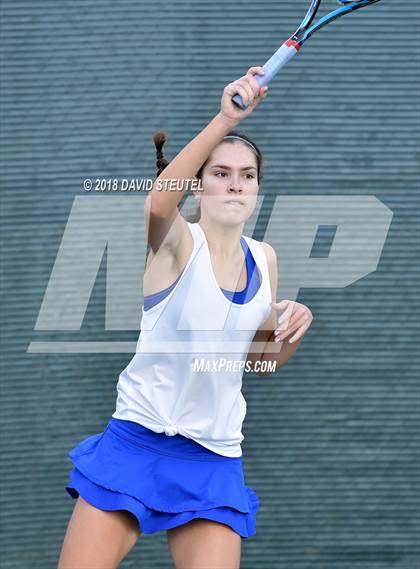Thumbnail 2 in Rocklin vs. Cupertino (CIF NorCal Regional Team Tennis Championships) photogallery.