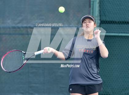 Thumbnail 3 in Rocklin vs. Cupertino (CIF NorCal Regional Team Tennis Championships) photogallery.
