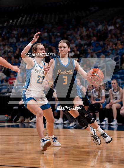Thumbnail 2 in Nazareth vs. Saltillo (UIL 1A Basketball Division II Final) photogallery.
