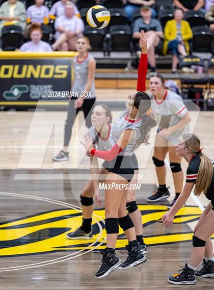 Thumbnail 2 in Highland vs Quitman (Salem Volleyball Tournament) photogallery.