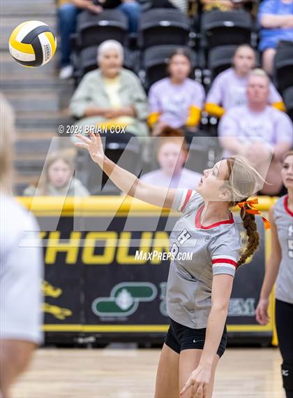 Thumbnail 3 in Highland vs Quitman (Salem Volleyball Tournament) photogallery.