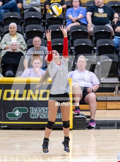 Thumbnail 1 in Highland vs Quitman (Salem Volleyball Tournament) photogallery.