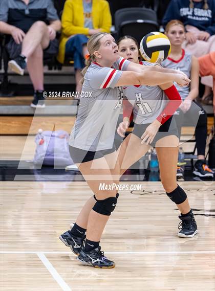 Thumbnail 3 in Highland vs Quitman (Salem Volleyball Tournament) photogallery.