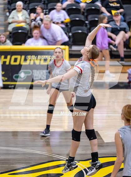 Thumbnail 2 in Highland vs Quitman (Salem Volleyball Tournament) photogallery.